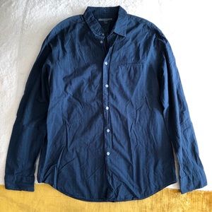 John Varvatos dark blue button down shirt w/pocket